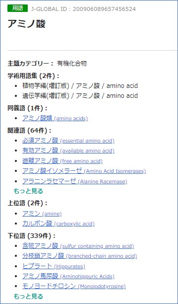 Chemical-Patent-Search1-3_amino-acid アミノ酸(J-global)